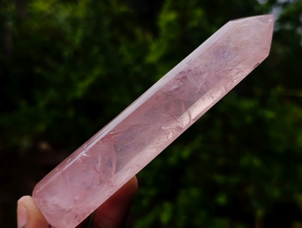 Polished Pair of Gemmy Pink Rose Quartz Crystal Massage Wands x 1 From Ambatondrazaka, Madagascar