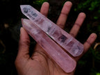 Polished Pair of Gemmy Pink Rose Quartz Crystal Massage Wands x 1 From Ambatondrazaka, Madagascar