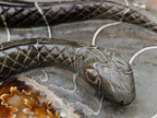 Polished Large Amber Cleoniceras Ammonite Fossil Snake Carving x 1 From Tulear, Madagascar