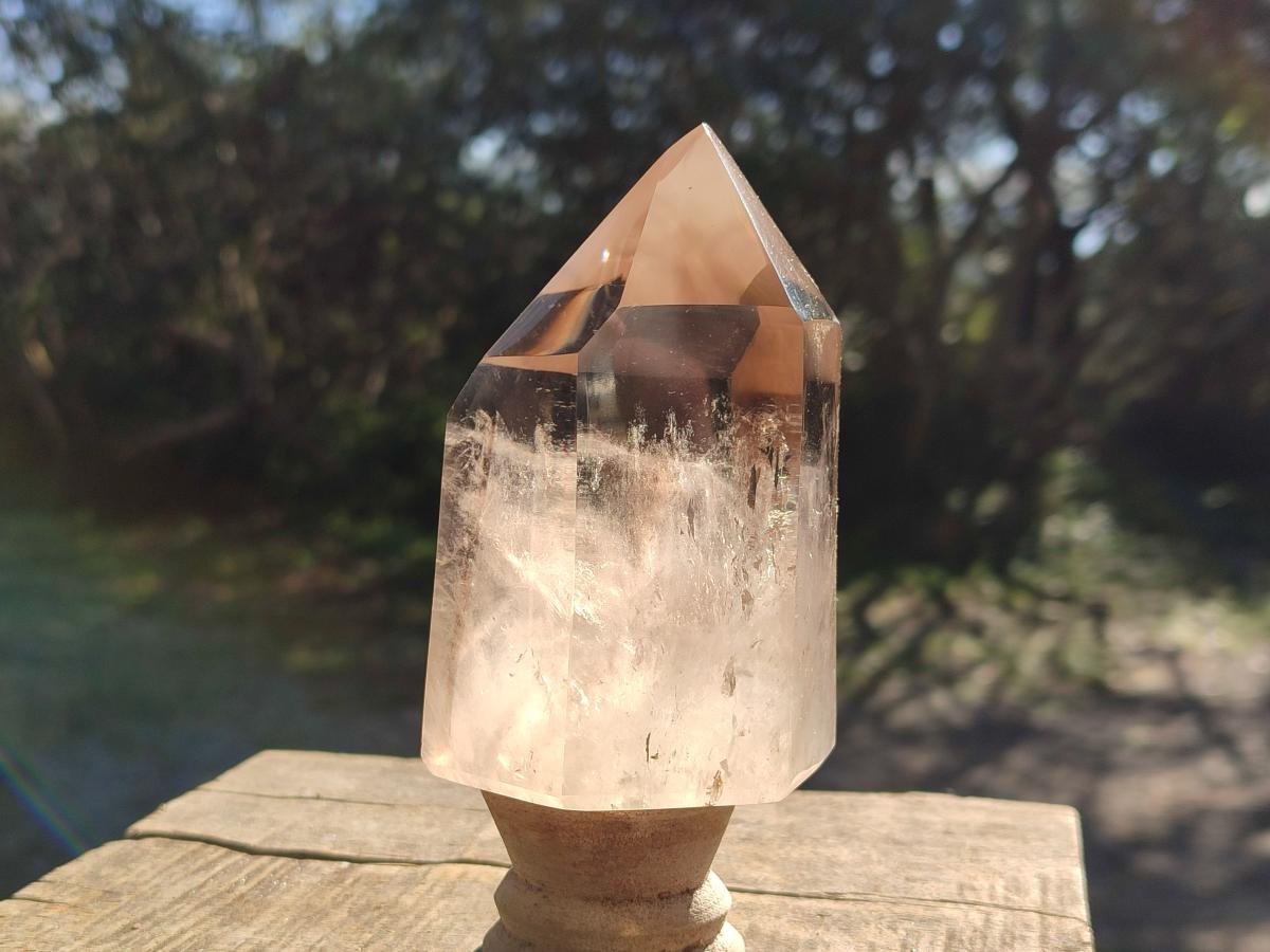 Polished Wispy Smokey Quartz Crystal x 1 From Anzojorobe, Madagascar