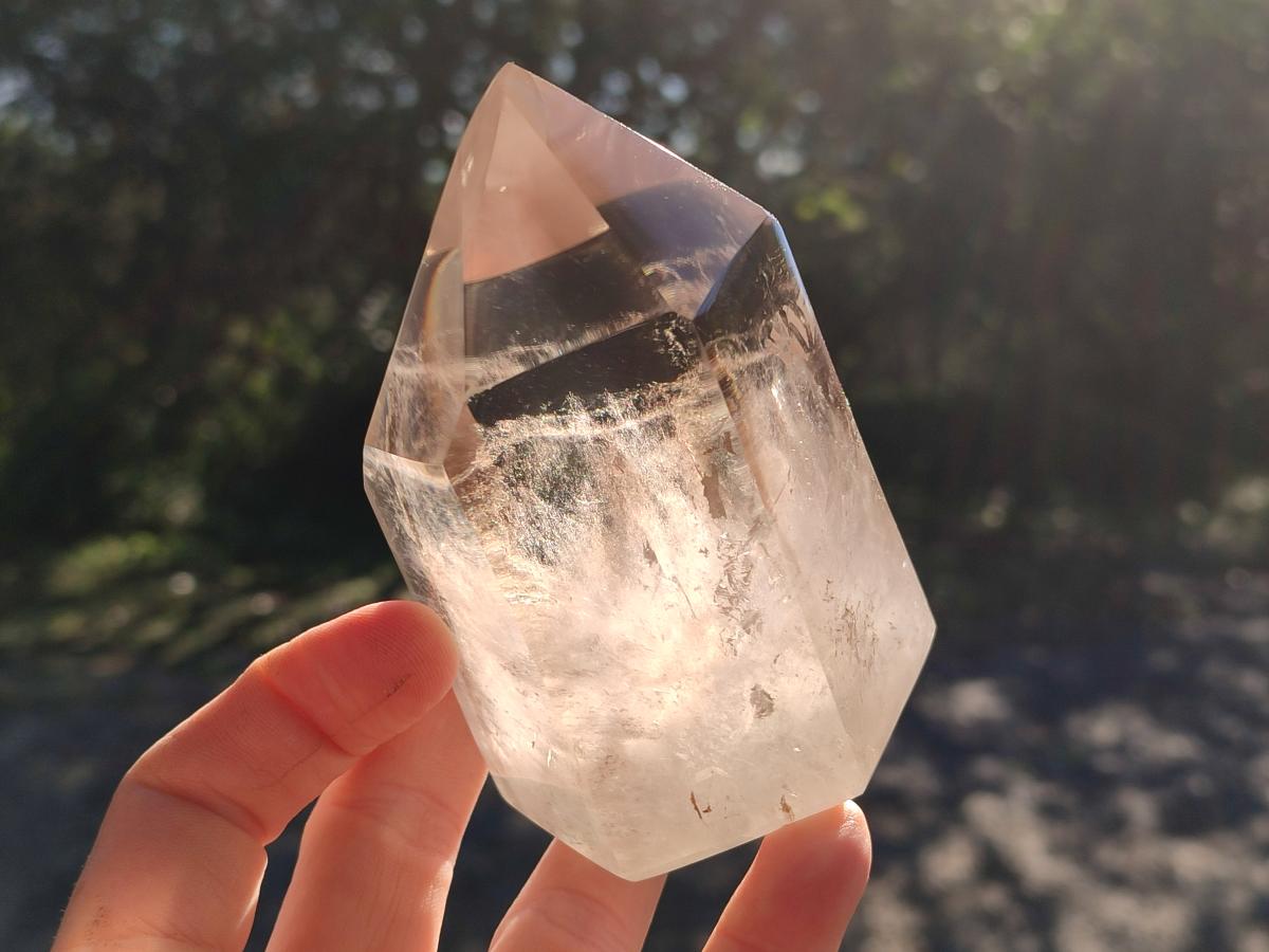 Polished Wispy Smokey Quartz Crystal x 1 From Anzojorobe, Madagascar