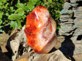 Polished Large Carnelian Gemstone Flame Sculpture x 1 From Madagascar
