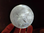 Polished Rainbow Veiled Rock Crystal Ball x 1 From Madagascar