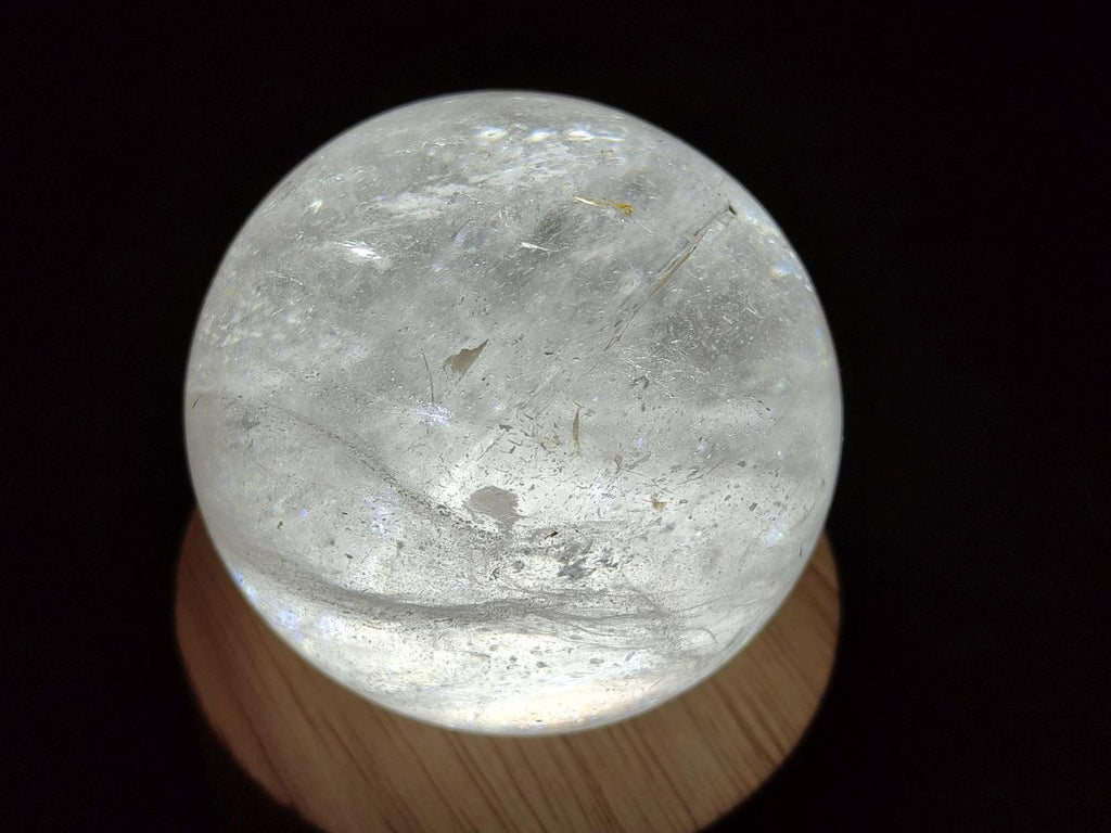 Polished Rainbow Veiled Rock Crystal Ball x 1 From Madagascar