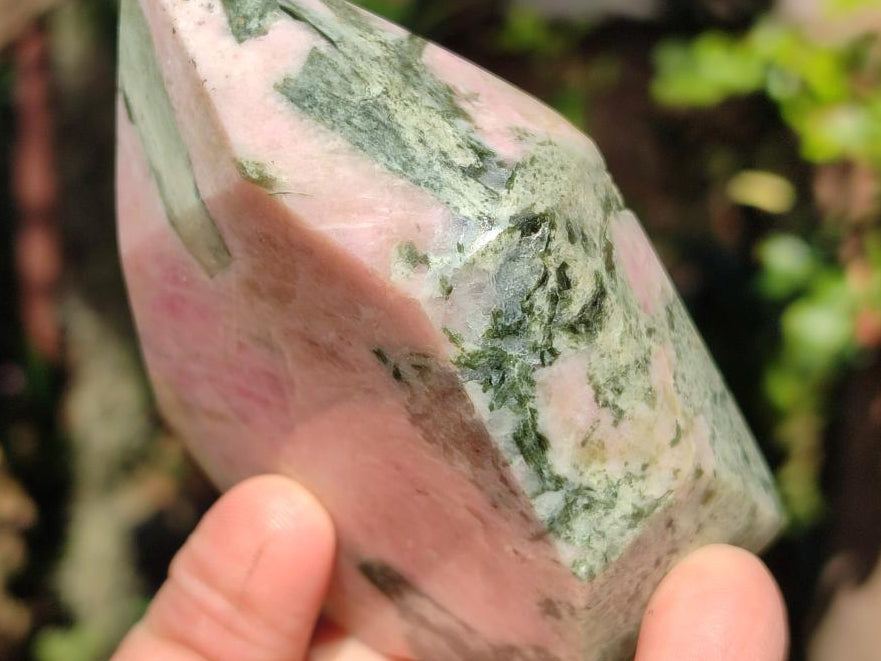 Polished Pink Moonstone Feldspar Crystal x 1 From Madagascar