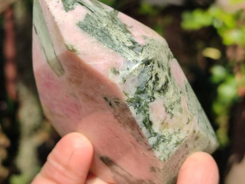 Polished Pink Moonstone Feldspar Crystal x 1 From Madagascar