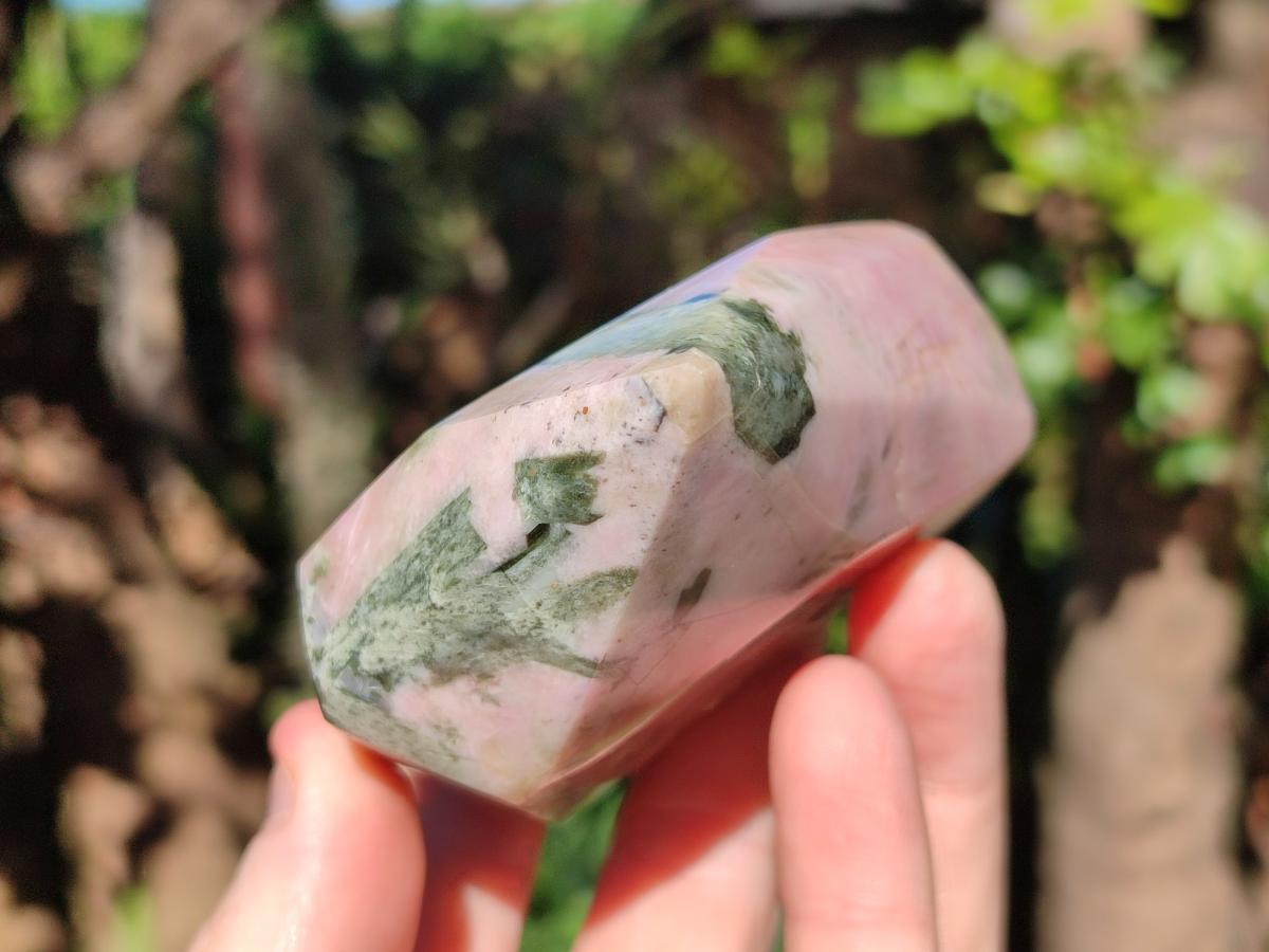 Polished Pink Moonstone Feldspar Crystal x 1 From Madagascar