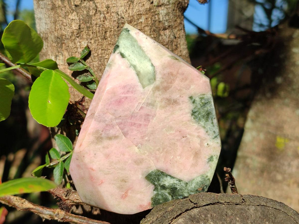 Polished Pink Moonstone Feldspar Crystal x 1 From Madagascar