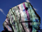 Polished Watermelon Fluorite Slice and a Natural Specimen x 2 From Uis, Namibia