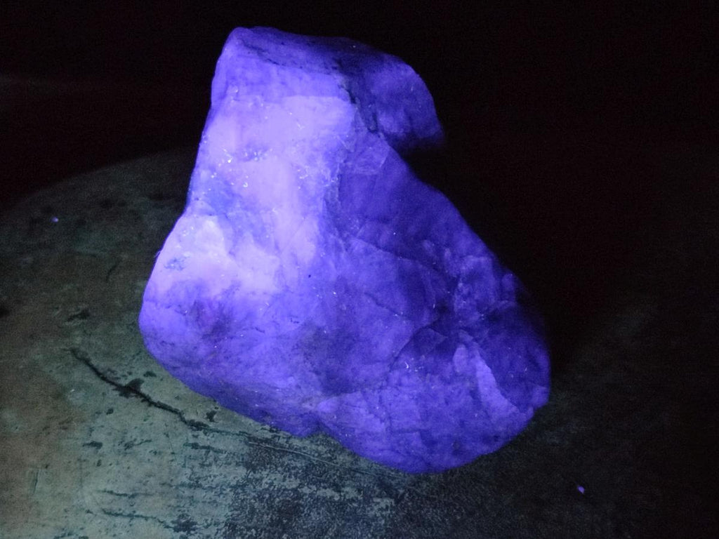 Polished Watermelon Fluorite Slice and a Natural Specimen x 2 From Uis, Namibia