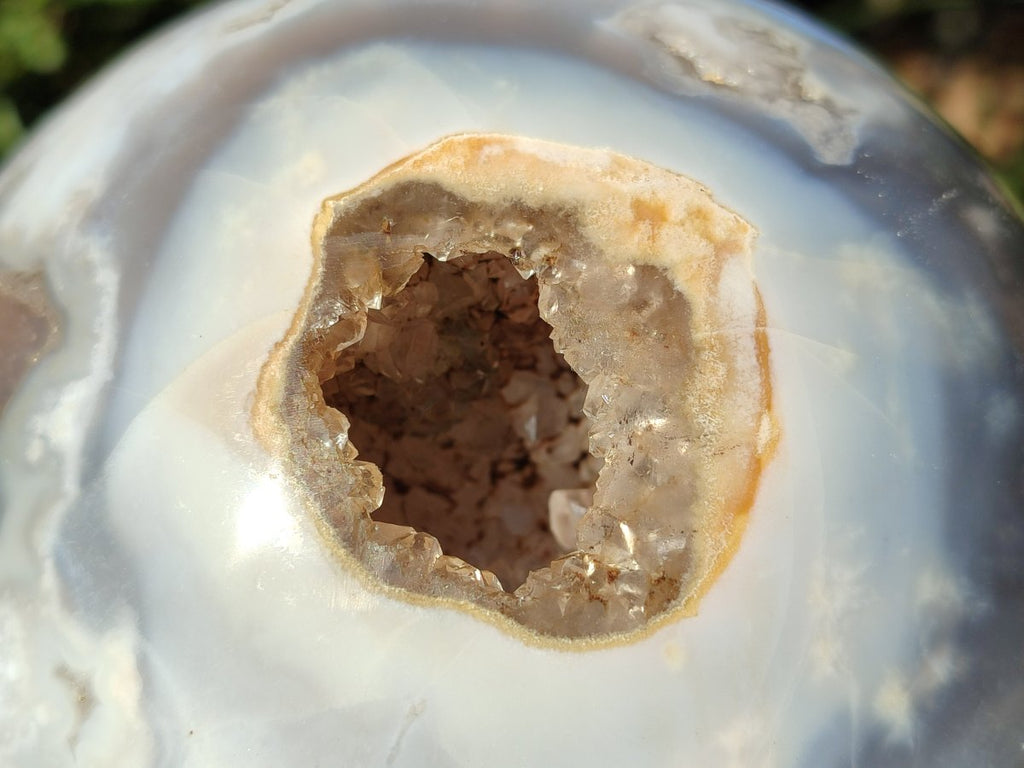 Polished XL Rare Ocean Jasper Sphere with Natural Vugs x 1 From Madagascar