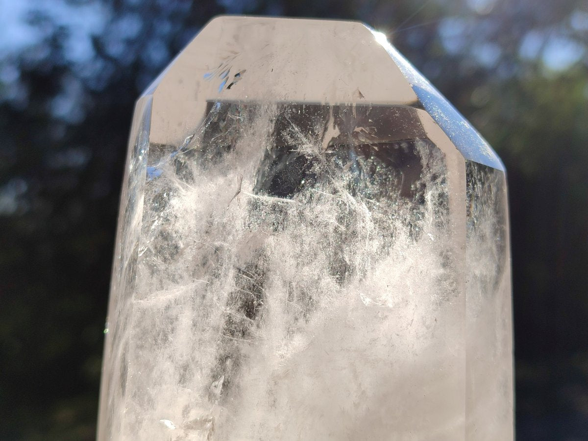 Polished Large Tabular Clear Quartz Crystal x 1 From Madagascar