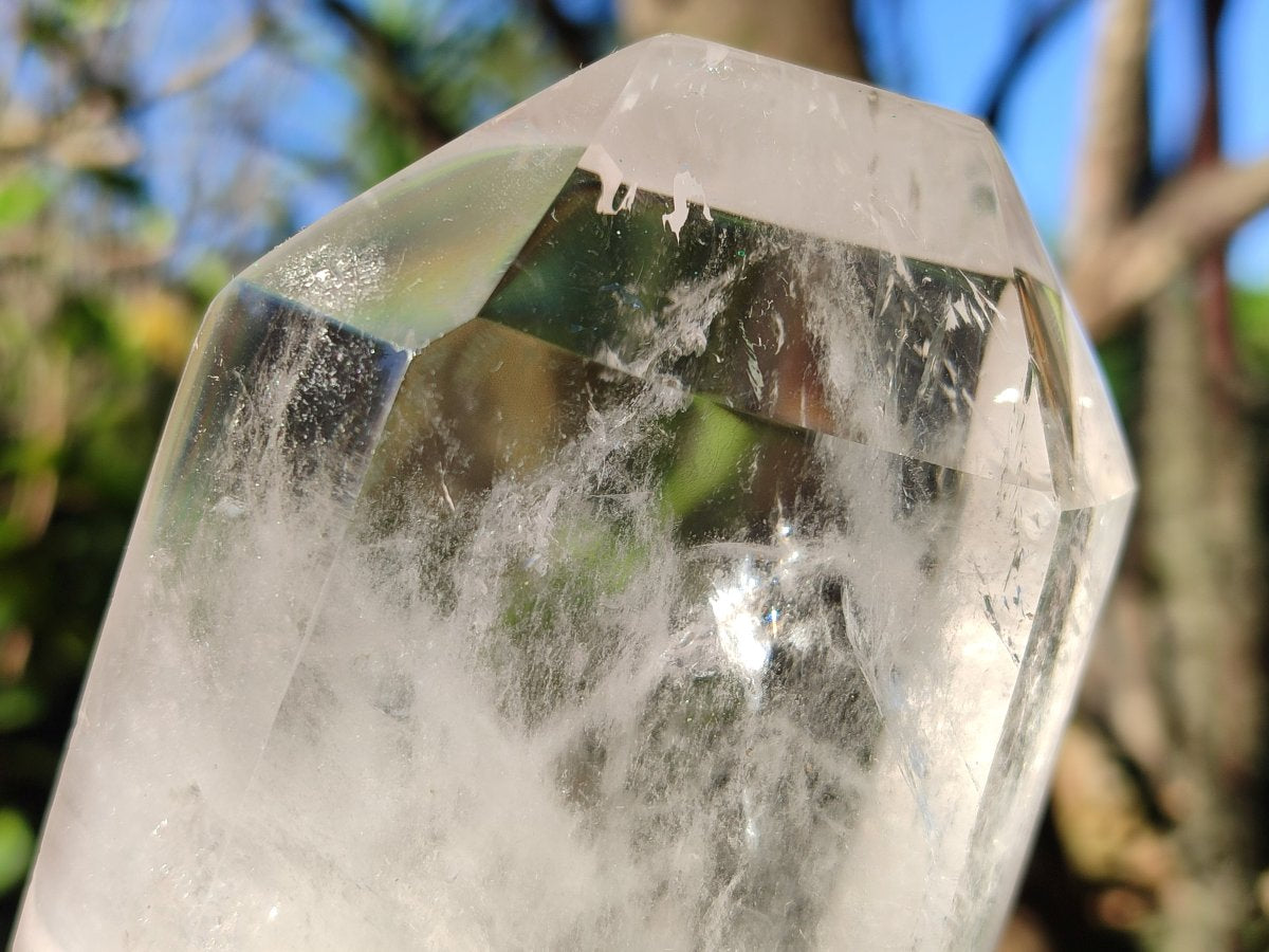 Polished Large Tabular Clear Quartz Crystal x 1 From Madagascar