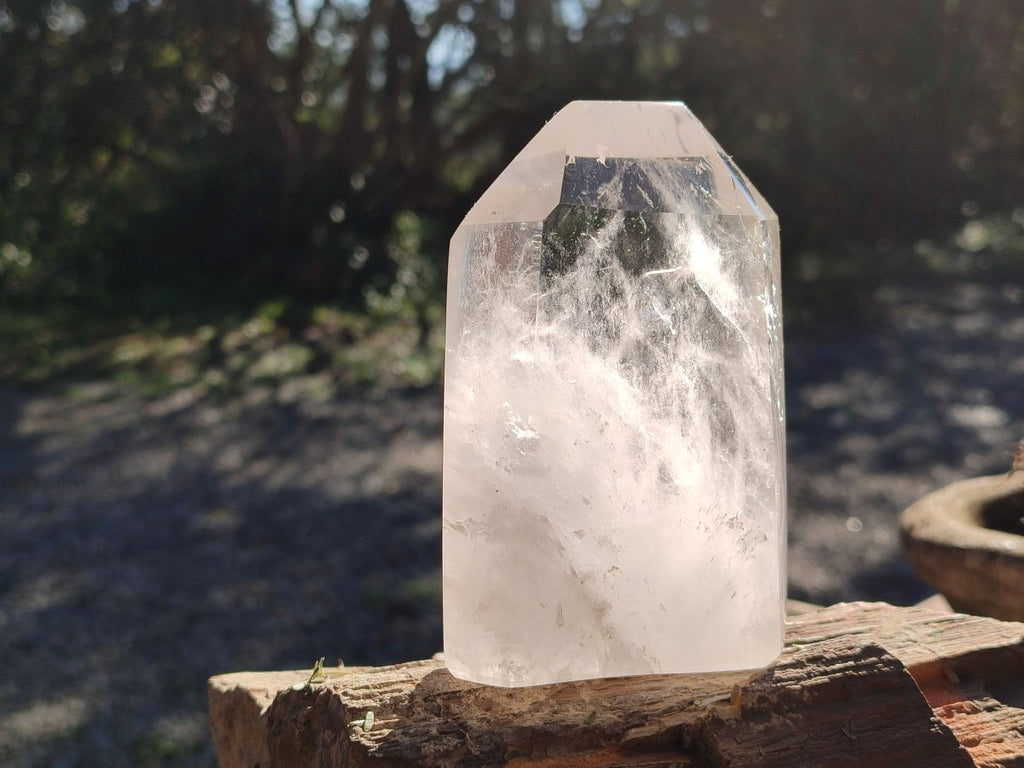Polished Large Tabular Clear Quartz Crystal x 1 From Madagascar