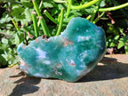 Polished One Side Mtorolite Emerald Chrysoprase Slice x 1 From Mutorashanga, Zimbabwe