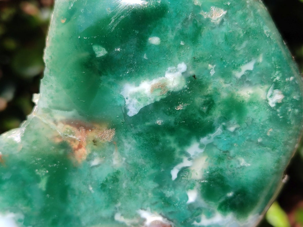 Polished One Side Mtorolite Emerald Chrysoprase Slice x 1 From Mutorashanga, Zimbabwe