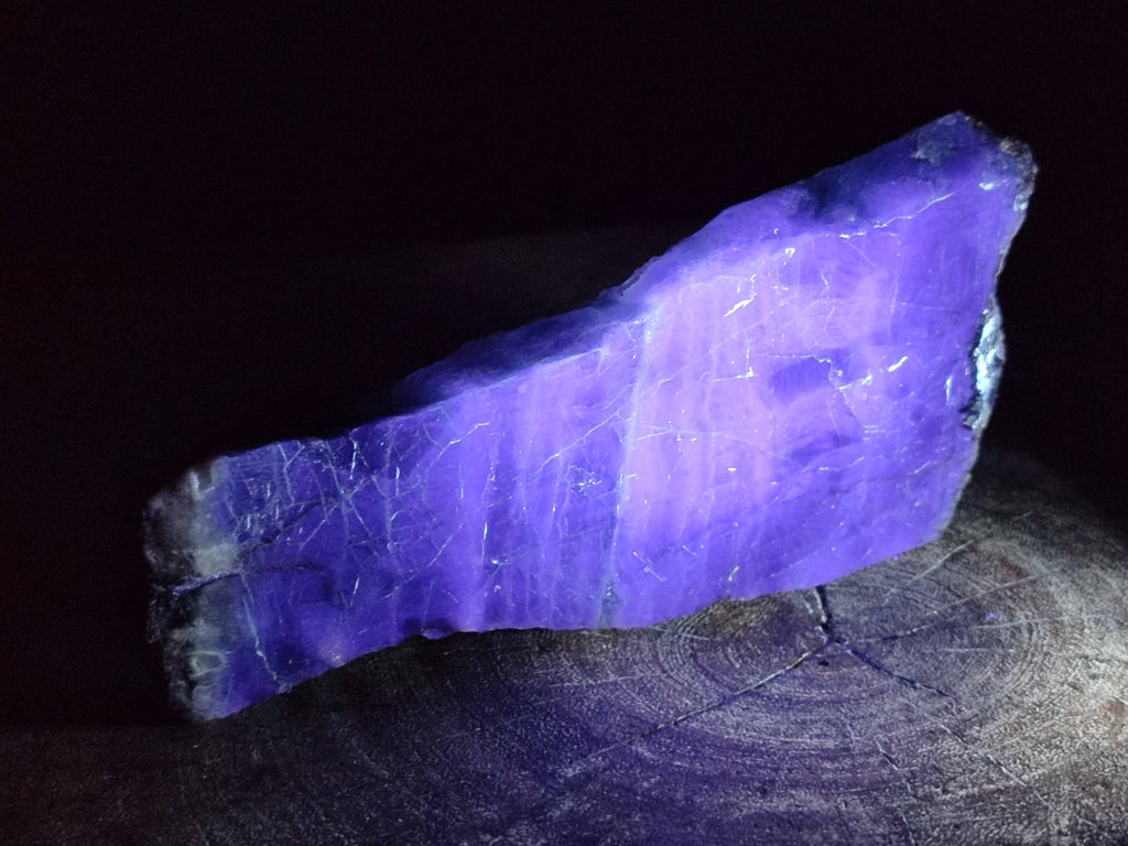 Polished Translucent Watermelon Fluorite Slice x 1 From Uis, Namibia