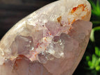 Polished Agate Egg with Crystalline Amethyst Centre x 1 From Maintirano, Madagascar