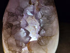 Polished Agate Egg with Crystalline Amethyst Centre x 1 From Maintirano, Madagascar
