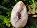 Polished Agate Egg with Crystalline Amethyst Centre x 1 From Maintirano, Madagascar