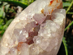 Polished Agate Egg with Crystalline Amethyst Centre x 1 From Maintirano, Madagascar