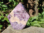 Polished Purple Lepidolite with Peach Moonstone Standing Display Crystal x 1 From Madagascar