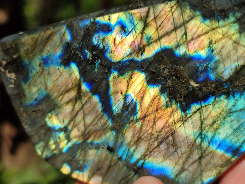 Polished Labradorite Standing Display Piece x 1 From Tulear, Madagascar