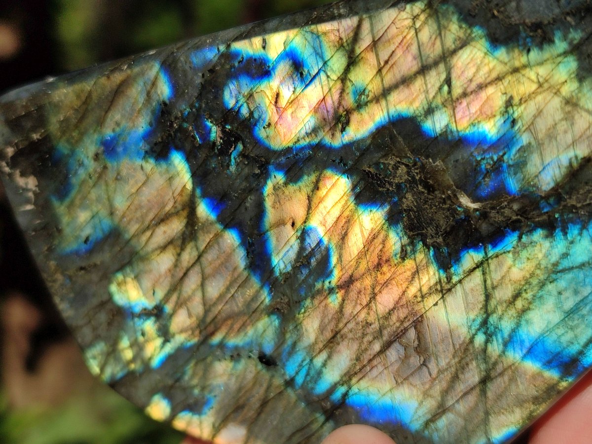 Polished Labradorite Standing Display Piece x 1 From Tulear, Madagascar