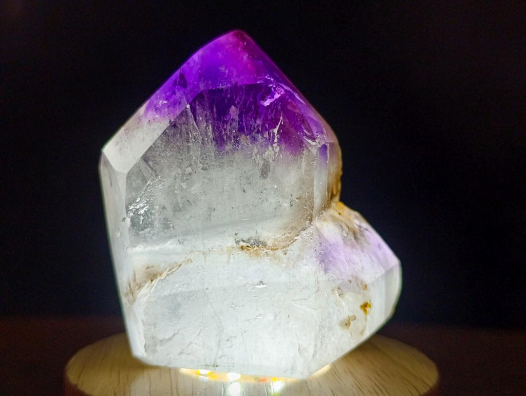 Polished Smokey Amethyst Twin Window Quartz Crystal x 1 From Akansobe Madagascar