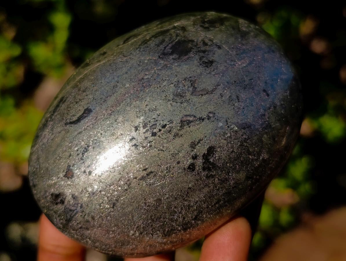 Polished Large Basalt and Pyrite Pharaoh Free Form x 1 From Iron Duke Mine, Zimbabwe