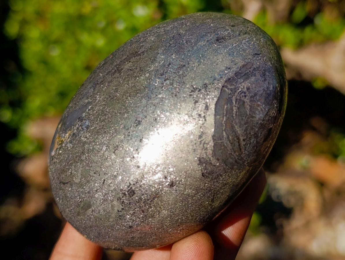 Polished Large Basalt and Pyrite Pharaoh Free Form x 1 From Iron Duke Mine, Zimbabwe