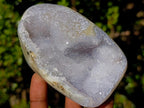 Polished Unique Crystalline Blue Lace Agate Display Piece x 1 From Nsanje, Malawi