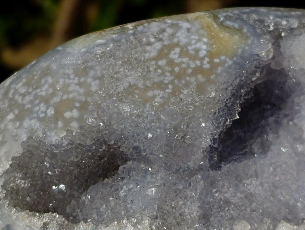 Polished Unique Crystalline Blue Lace Agate Display Piece x 1 From Nsanje, Malawi