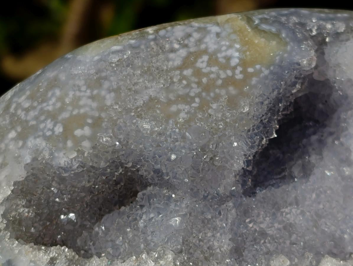 Polished Unique Crystalline Blue Lace Agate Display Piece x 1 From Nsanje, Malawi
