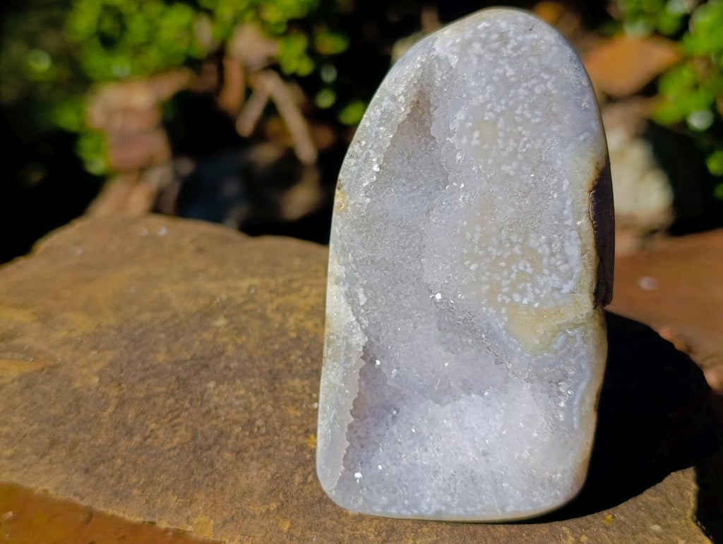 Polished Unique Crystalline Blue Lace Agate Display Piece x 1 From Nsanje, Malawi