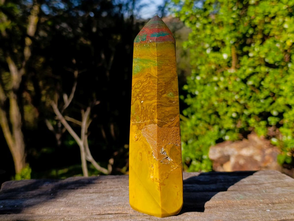 Polished Rare Yellow Ocean Jasper Display Crystal x 1 From Madagascar