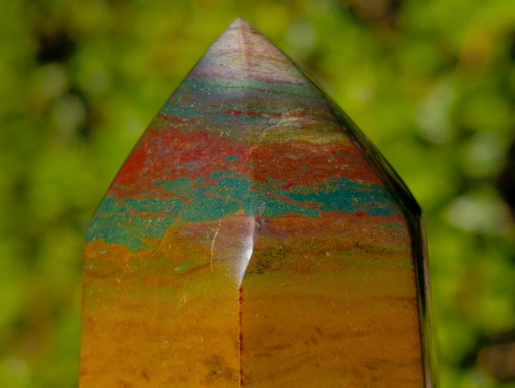 Polished Rare Yellow Ocean Jasper Display Crystal x 1 From Madagascar