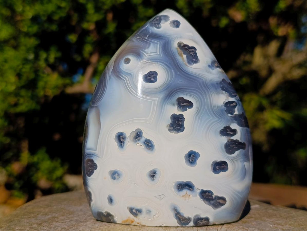 Polished Banded Agate Standing Display Piece x 1 From Maintirano, Madagascar