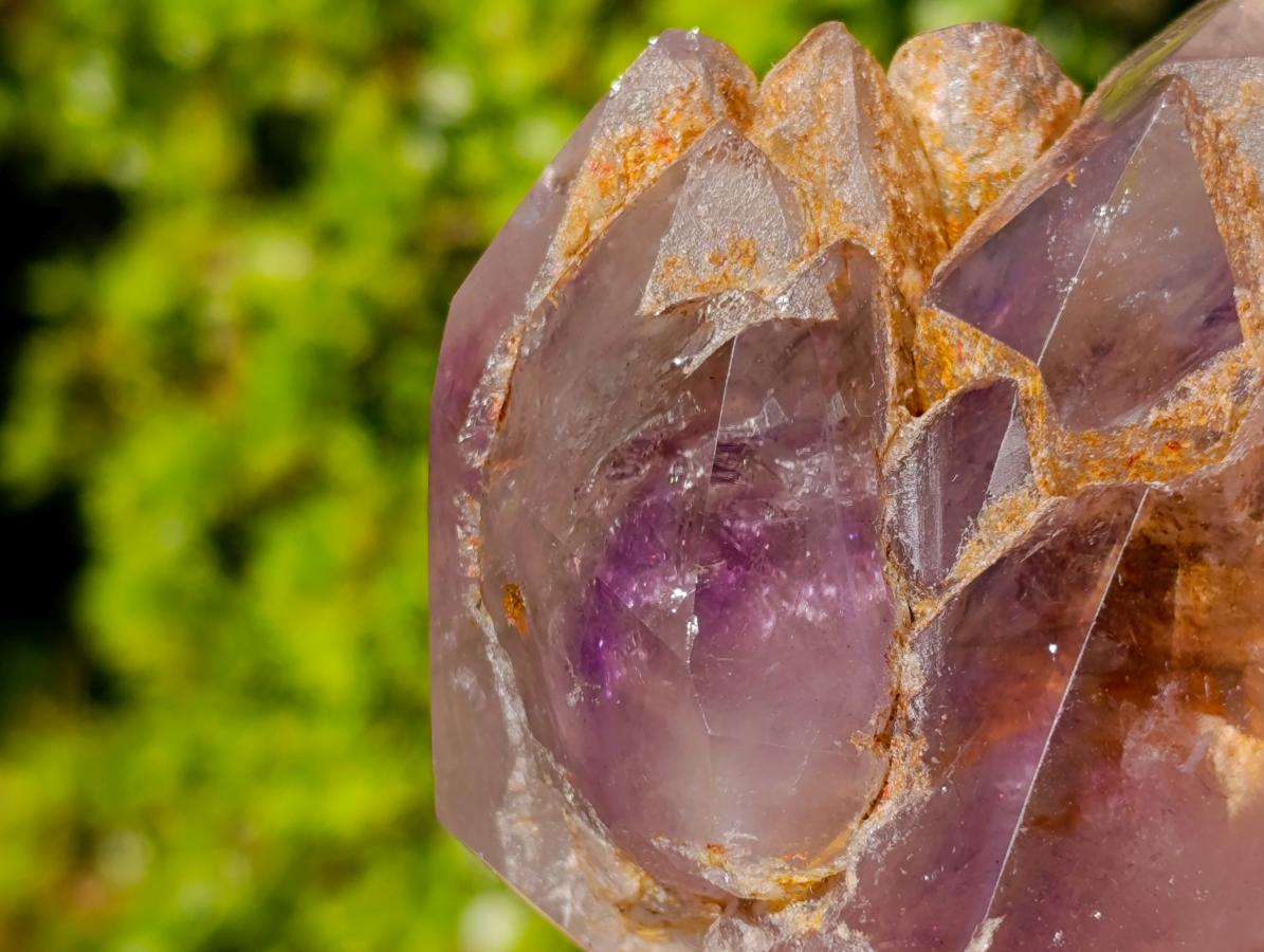 Polished Large Cascading Window Amethyst Cluster with Enhydro x 1 From Akansobe, Madagascar