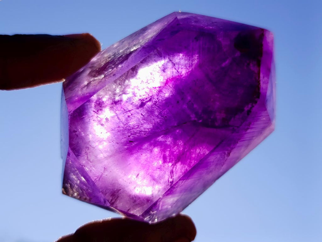 Polished Double Terminated Amethyst Window Crystal x 1 From Akansobe, Madagascar