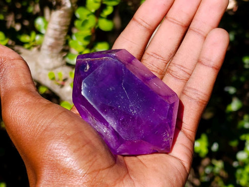 Polished Double Terminated Amethyst Window Crystal x 1 From Akansobe, Madagascar