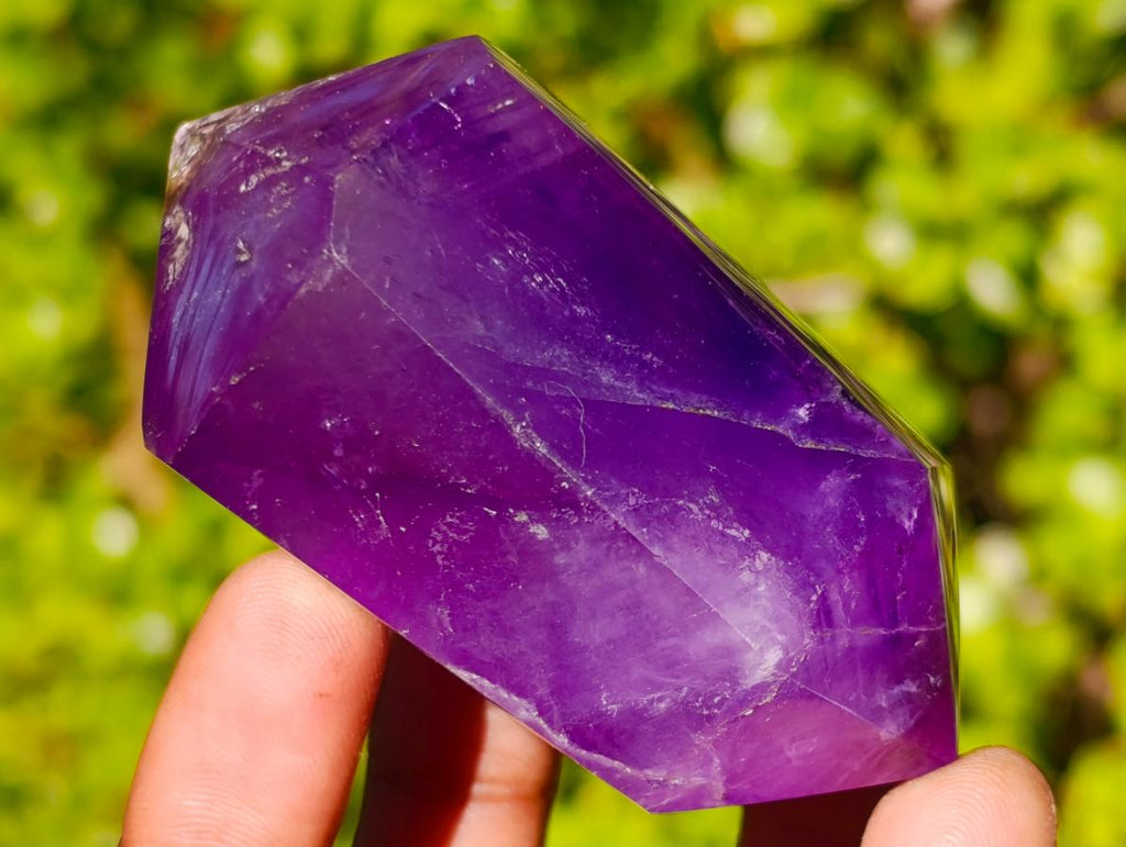 Polished Double Terminated Amethyst Window Crystal x 1 From Akansobe, Madagascar