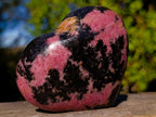 Polished Rhodonite Gemstone Heart x 1 From Madagascar