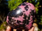 Polished Rhodonite Gemstone Heart x 1 From Madagascar