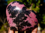 Polished Rhodonite Gemstone Heart x 1 From Madagascar