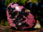 Polished Rhodonite Gemstone Heart x 1 From Madagascar