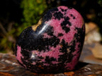 Polished Rhodonite Gemstone Heart x 1 From Madagascar