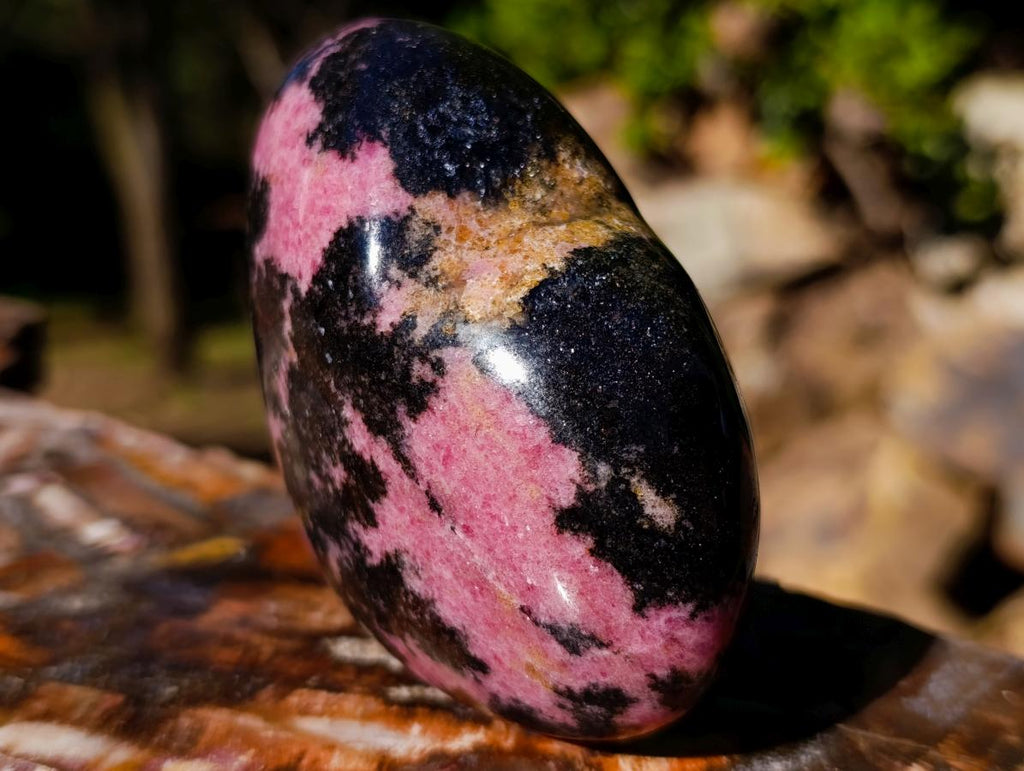 Polished Rhodonite Gemstone Heart x 1 From Madagascar
