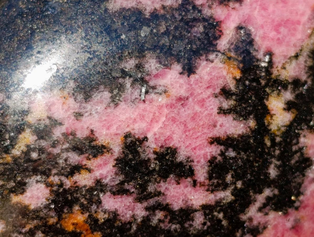 Polished Rhodonite Gemstone Heart x 1 From Madagascar
