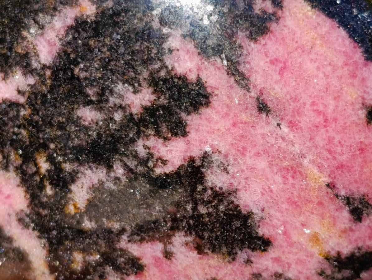 Polished Rhodonite Gemstone Heart x 1 From Madagascar